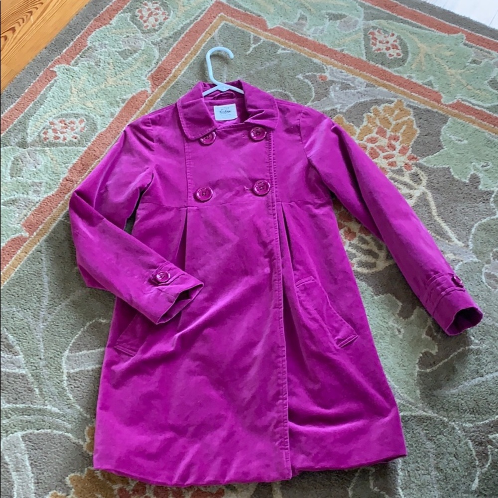 Mini Boden velvet girls dress coat.
